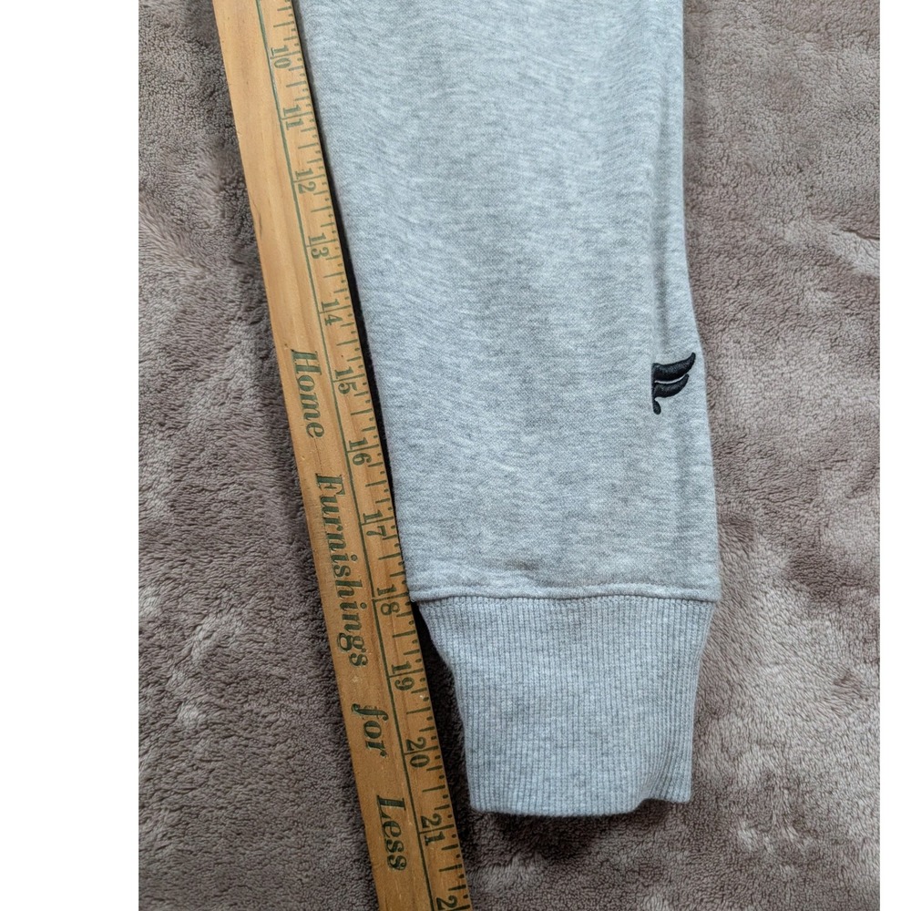Fabletics Go-To Hoodie Mens XS Grey Heather Raglan Sleeve Zip Pocket Pullover - Picture 4 of 8